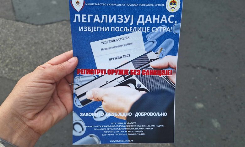 Izbjegnite sankcije – registrujte vaše oružje do kraja godine